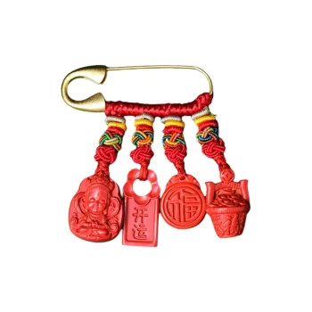 Octave Space Reconstructed Cinnabar Jade Pendants Unisex
