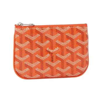 GOYARD Canvas Key Pouch Nano Unisex Orange