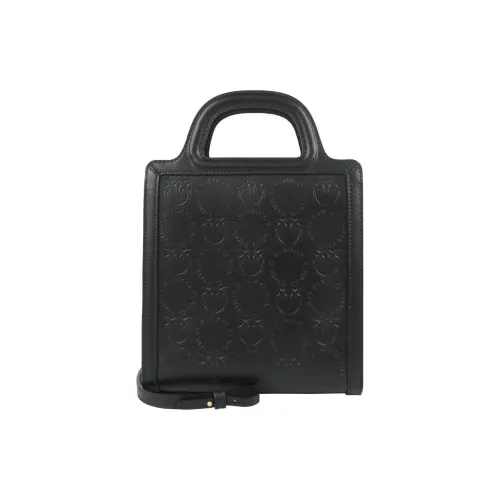 PINKO PVC File Folder Bag Handbag Shoulder Bag Crossbody Bag Medium Size Women's Black