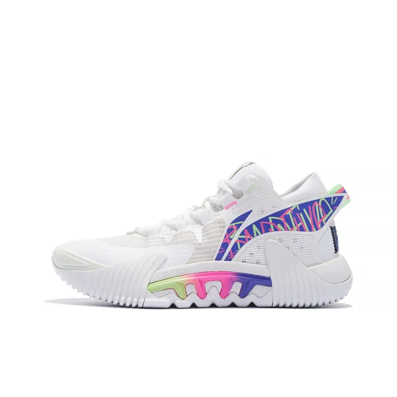 LINING Badfive 2 Low Basketball Shoes Men Low Top Ecru-0