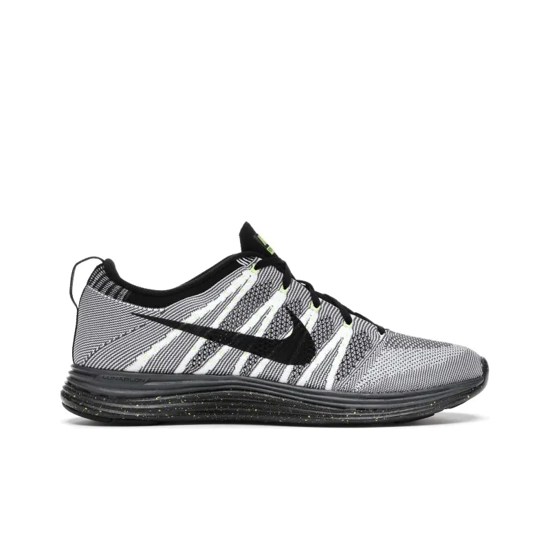Nike Flyknit Lunar1+ White Black Volt-1