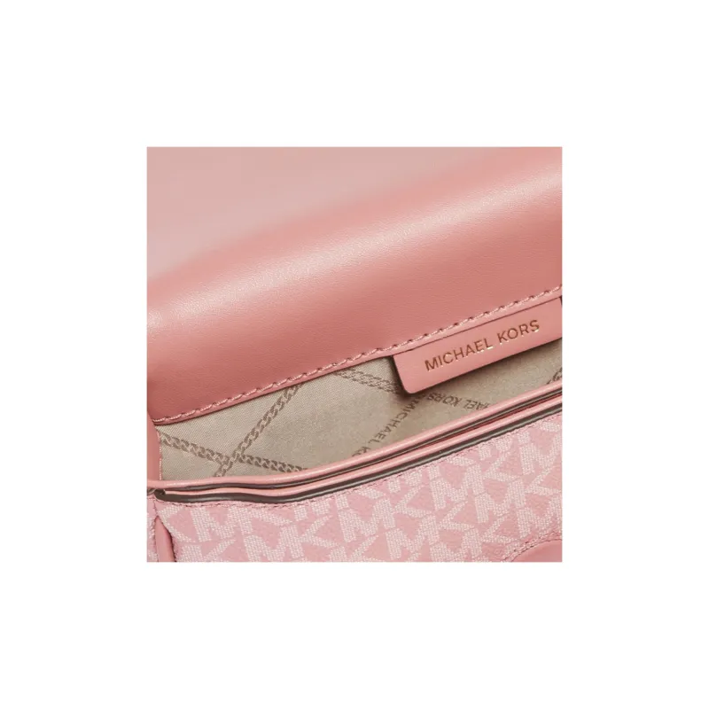 MICHAEL KORS Hally Cow Leather Crossbody Bag Extra Small Women's Rose Pink-4