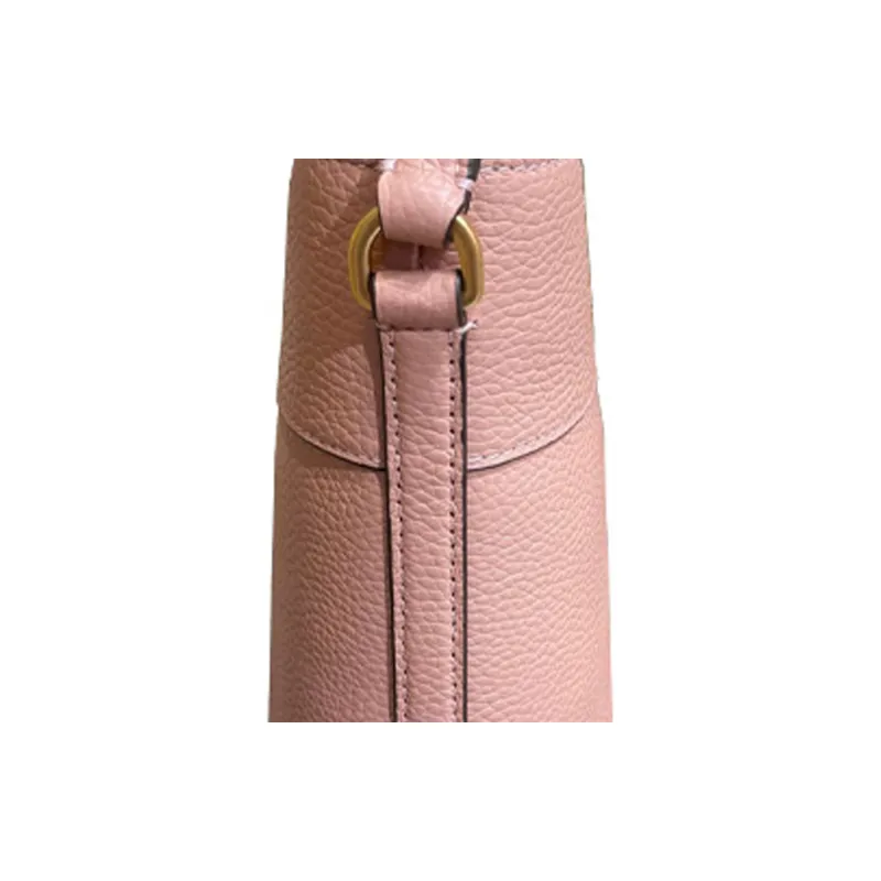 TORY BURCH Britten Leather Bucket Bags Shoulder Bags Women's Pink-5
