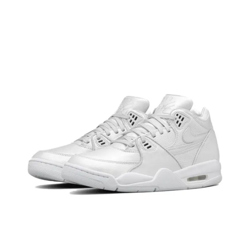 Nike Air Flight 89 Coverage Cushioning Mid Top Skateboard Shoes Men's White-1