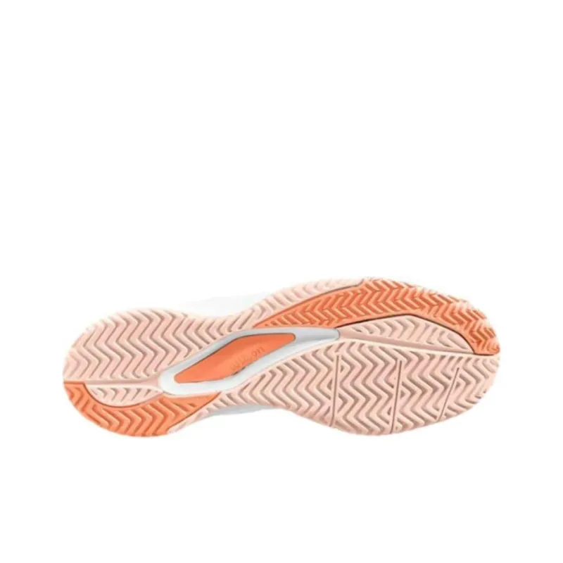 Wilson Rush Pro Ace Slip-Resistant Low-Top Tennis Shoes Women's White Orange-5