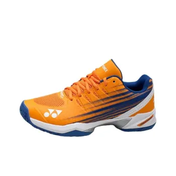 YONEX Power Cushion Cushioned Slip Resistant Low Top Tennis Shoes Unisex White Orange