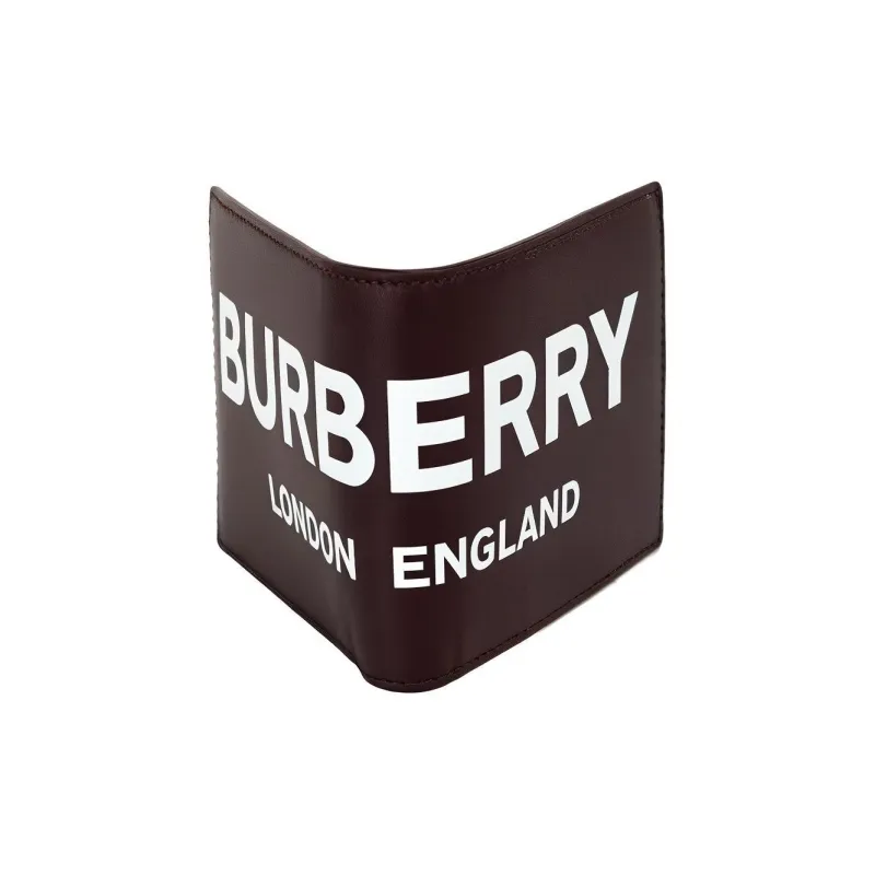 Burberry Ronan Bi Fold Wallet 8 Card Slots Oxblood-3