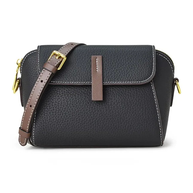 BOSTANTEN Cow Leather Crossbody Bag, Shoulder Bag Regular Women's Black/Sea Blue/Khaki-1