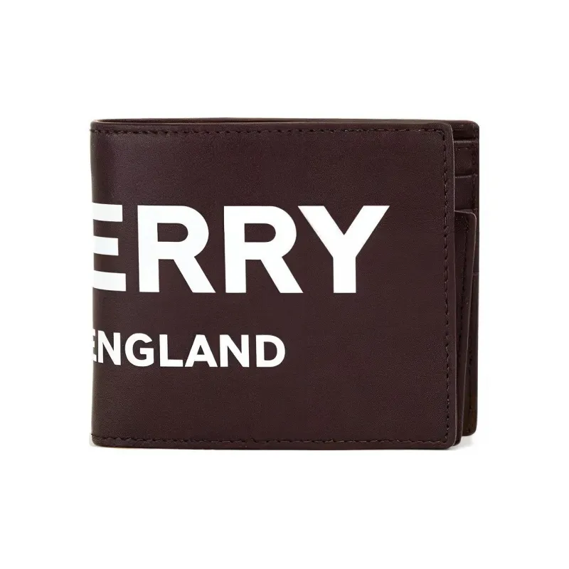 Burberry Ronan Bi Fold Wallet 8 Card Slots Oxblood-1
