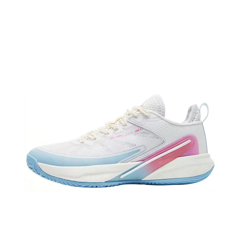 PEAK Taichi Cushioning Wear Resistant Low Top Training Shoes Women's White Blue-0