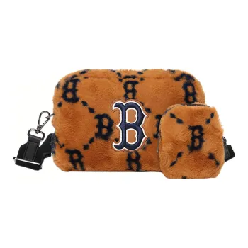 MLB Monogram Collection Polyester Camera Bag Shoulder Bag Crossbody Bag Regular Unisex Brown