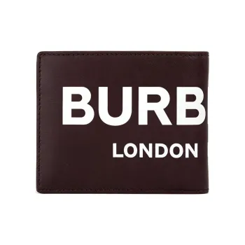 Burberry Ronan Bi Fold Wallet 8 Card Slots Oxblood