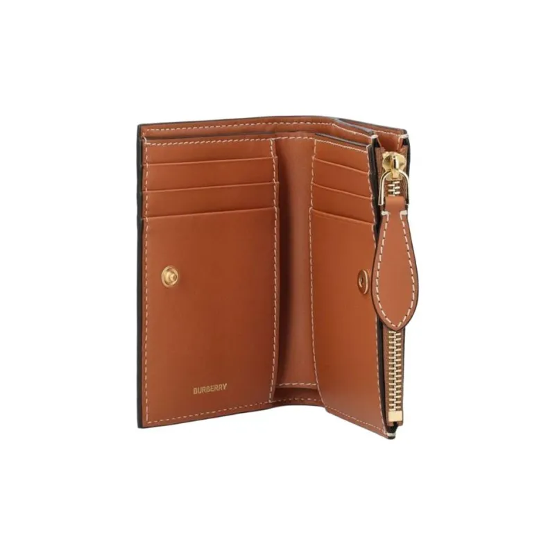 Burberry Polyurethane Wallet Small Size Women's Archive Beige-3