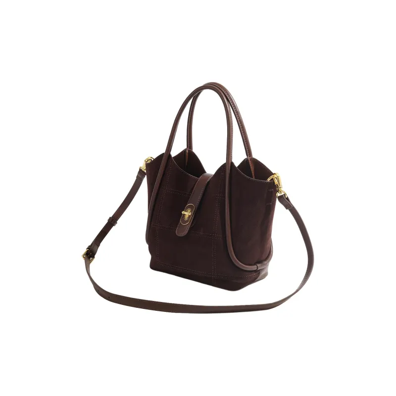 MISS GAIL Artificial Leather Bonded PU One Shoulder Handbag Crossbody Bag Regular Women's Matte Brown-3