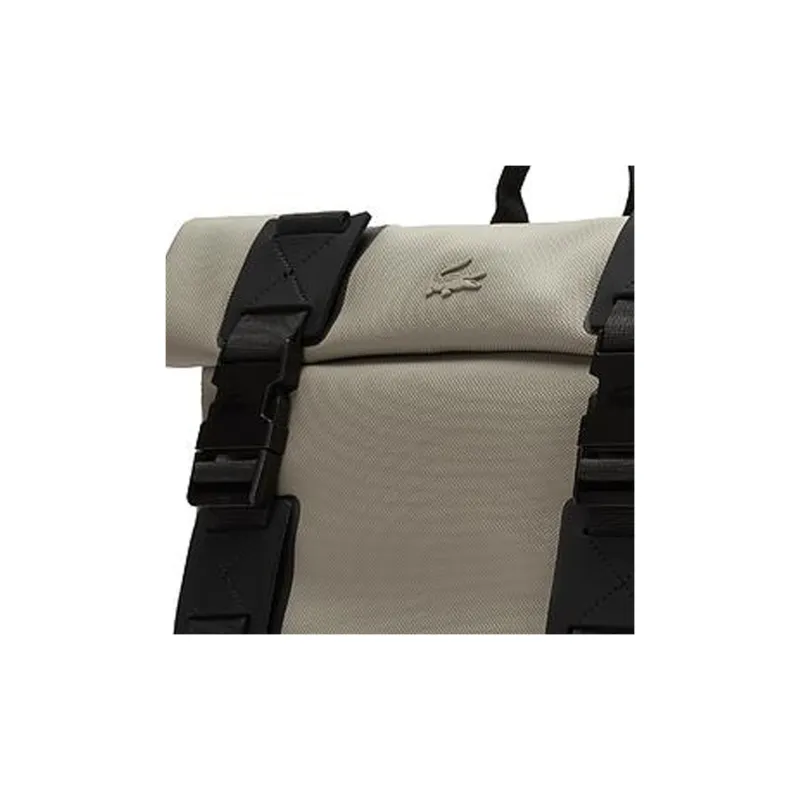 LACOSTE Fabric Backpack, Crossbody Bag Medium Size Men's Gray-5