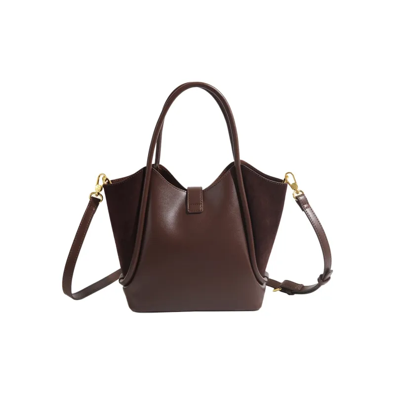 MISS GAIL Artificial Leather Bonded PU One Shoulder Handbag Crossbody Bag Regular Women's Matte Brown-2