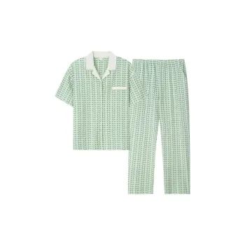 Sha Qian Pajama Set Summer Women's Green