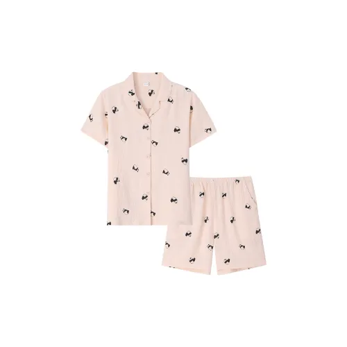 Sha Qian Pajama Set Summer Women's Pink