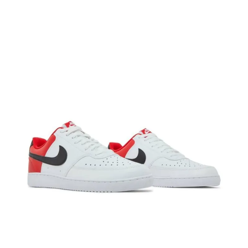 Nike Court Vision Low White Black University Red-2
