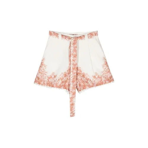 TWINSET Floral-print Linen Shorts