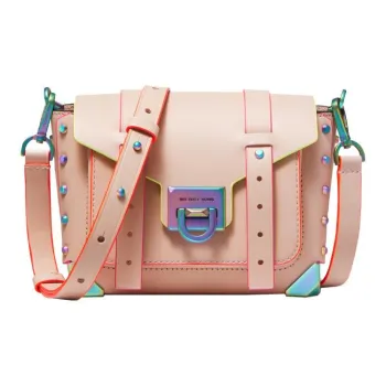 MICHAEL KORS Manhattan Cow Leather Satchel Bag, Shoulder Bag, Crossbody Bag Small Size Women's Nude Pink