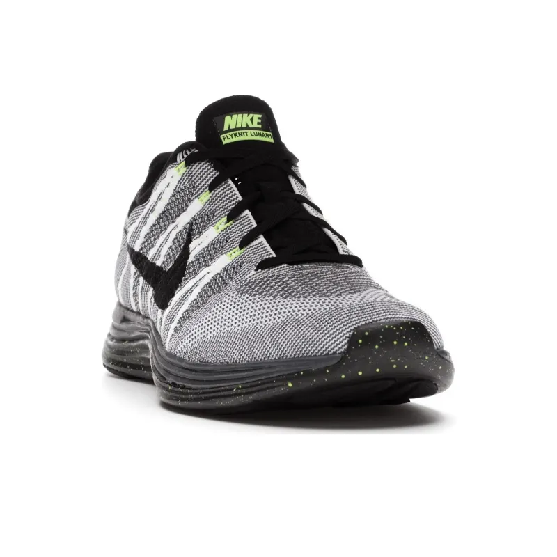 Nike Flyknit Lunar1+ White Black Volt-3