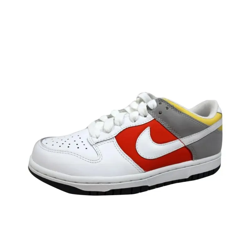 Nike Dunk Low White Engine Red Medium Grey Yellow Women's-2