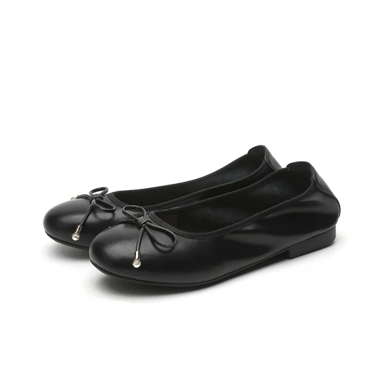 Rich Birds Top Grain Cow Leather Casual Single Shoes 1.5cm Women's-2