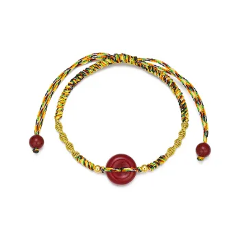 Olampe Reconstructed Cinnabar Jade Bracelets Women's