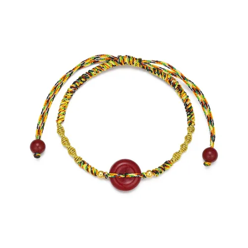 Olampe Reconstructed Cinnabar Jade Bracelets Women's