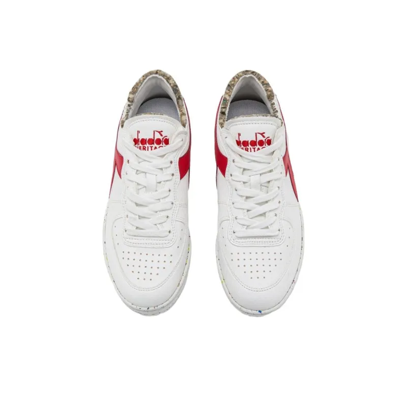 diadora Game L Waxed Row Cut 'White Red Pepper'-4