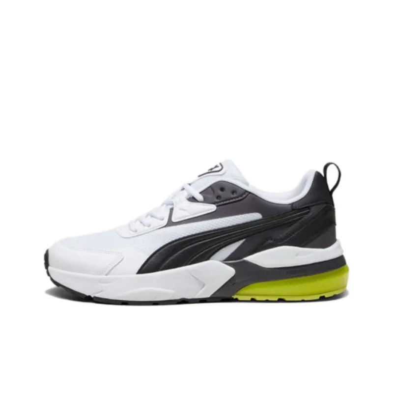 PUMA Vis2k Cushioning Wear Resistant Low Top Casual Shoes Men's White Black Green-0
