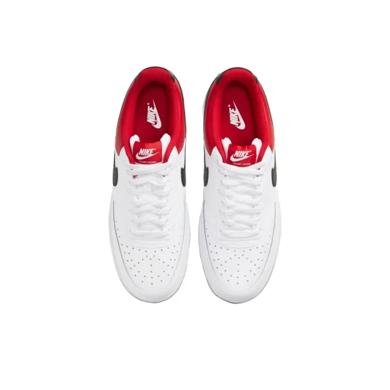 Nike Court Vision Low White Black University Red-3