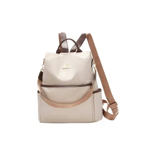Weymond Oxford Korean Casual Bag Backpack One Shoulder Portable Women's Khaki/Black/Pink