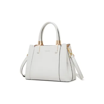 Geshiman Cow Leather Mommy Bag One Shoulder Handbag Large Size Women's Misty White/Royal Blue/Gray Blue