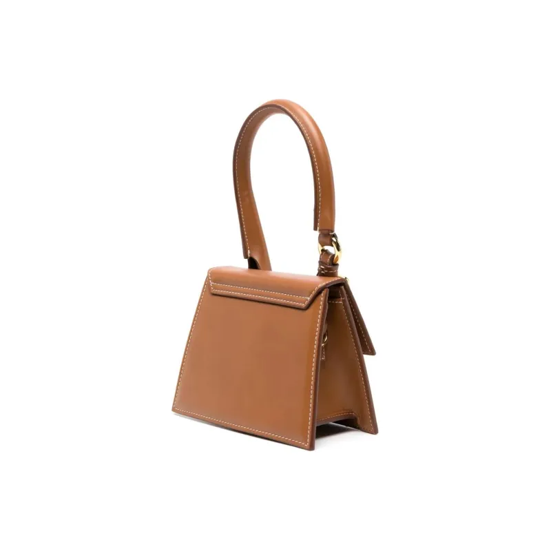 Jacquemus Le Chiquito Moyen Cow Leather Shoulder Bag Crossbody Bag Handbag Medium Size Women's Light Brown-4