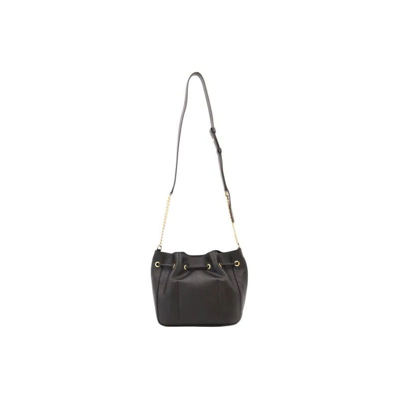 MICHAEL KORS Phoebe Cow Leather Bucket Bag Crossbody Bag Medium Size Women's Black-2