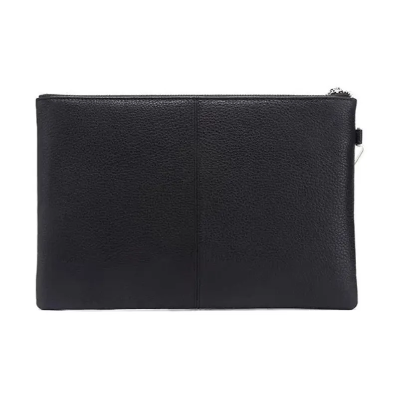 ELLE HOMME Cow Leather Envelope Bag Crossbody Bag Clutch Regular Men's Black-3