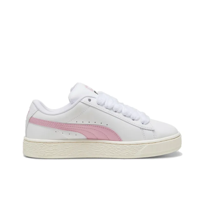 PUMA Suede XL Slip Resistant Low Top Skateboard Shoes Unisex Pink White-1