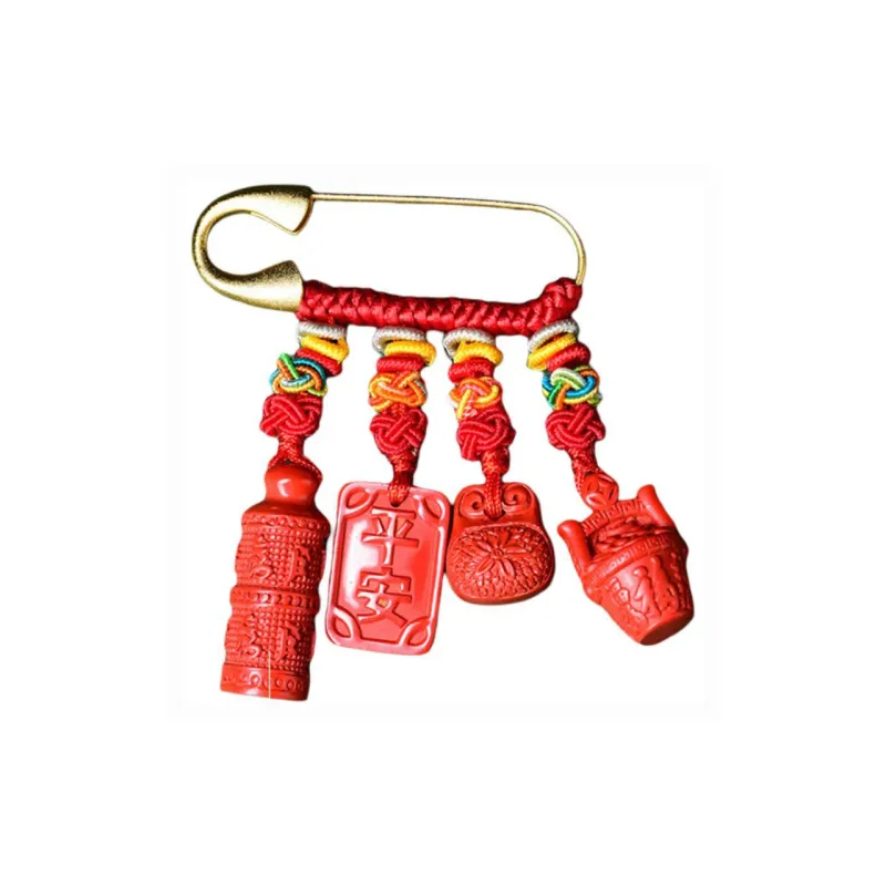 Octave Space Reconstructed Cinnabar Jade Pendants Unisex-3