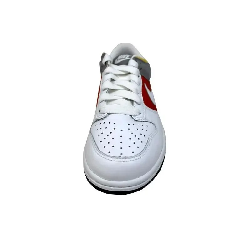 Nike Dunk Low White Engine Red Medium Grey Yellow Women's-4
