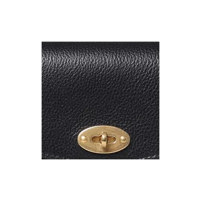 Mulberry Darley Cow Leather Wallet Women's Black-3