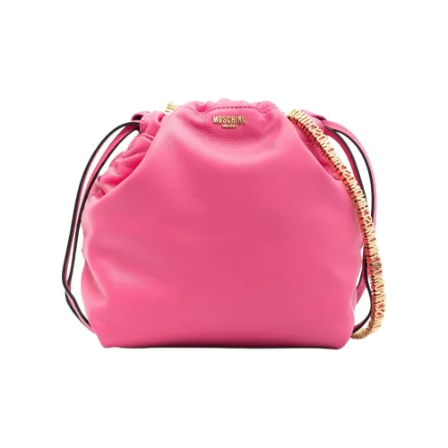 MOSCHINO Calfskin Shoulder Bag Women's Peach Pink