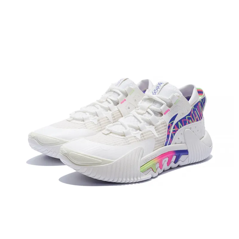 LINING Badfive 2 Low Basketball Shoes Men Low Top Ecru-3