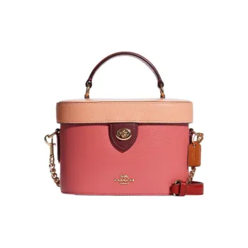 COACH Kay Leather Box Bag Handbag Crossbody Bag Small Size Women's Gradient Blush Pink