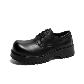 V ZERO FIVE Big Head Shoes Leather Shoes Men's Black British