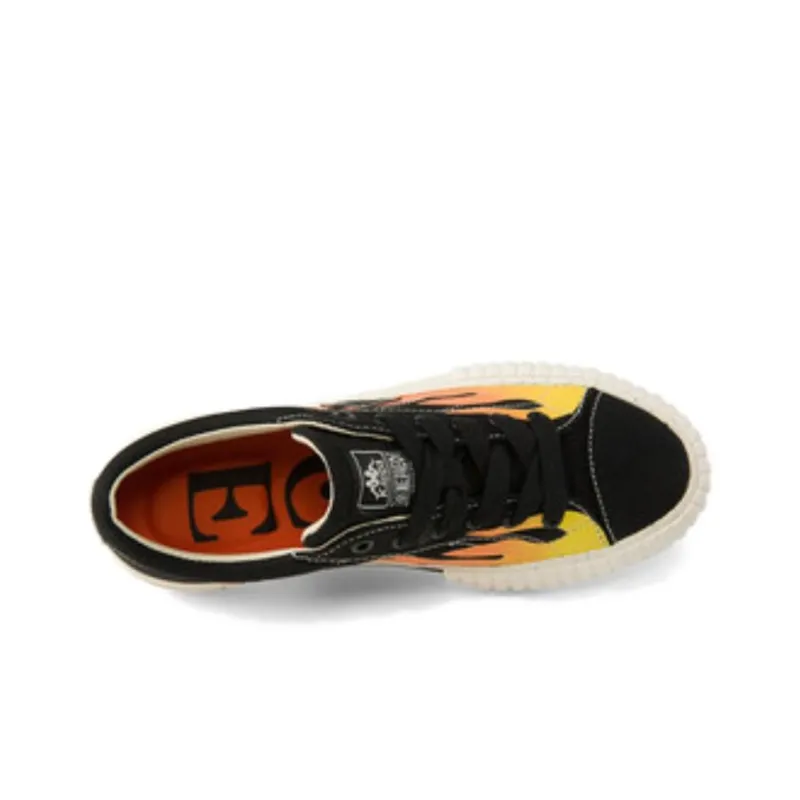 HAIZEIWANG x Kappa Portgas D. Ace Anti Slip And Wear Resistant Lightweight Low Top Canvas Shoes Unisex Black-3