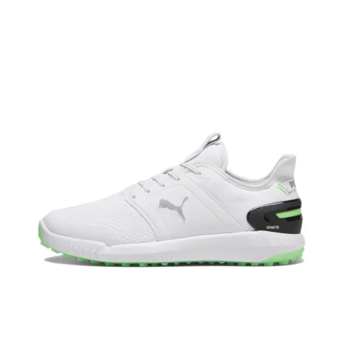 PUMA IGNITE ELEVATE Golf Shoes Men Low-Top White/Black/Green