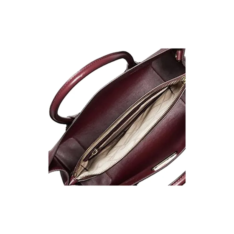 MICHAEL KORS Mercer Leather Trunk Bag Handbag Shoulder Bag Crossbody Bag Medium Size Women's Burgundy-3