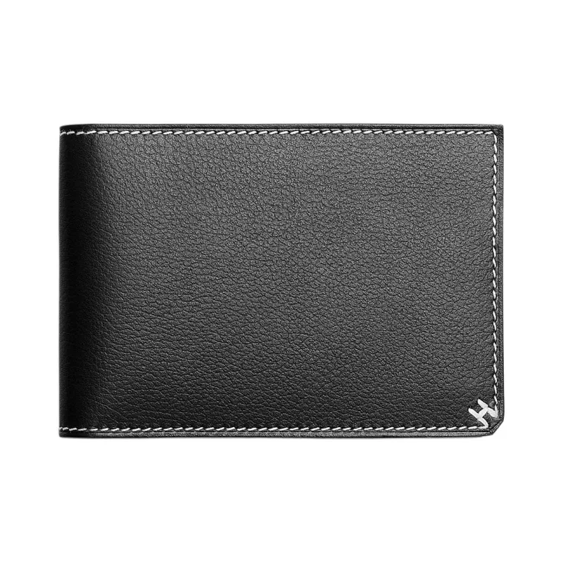 HERMES Evergrain Calfskin Card Holder Men's 89 Noir Black-0